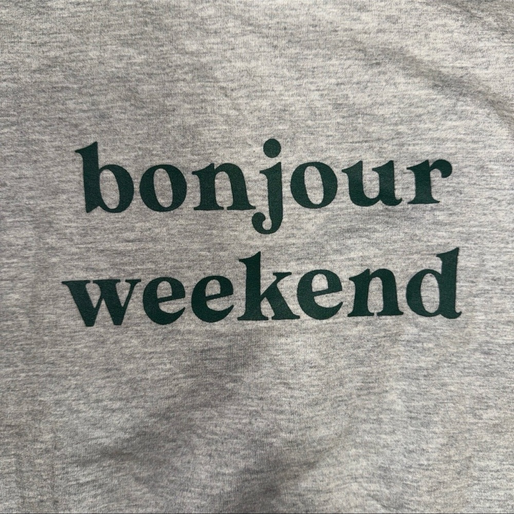 Vince Camuto Bonjour Weekend Heather Gray Size XS Preppy Academia Lounge Flaw - Picture 4 of 5